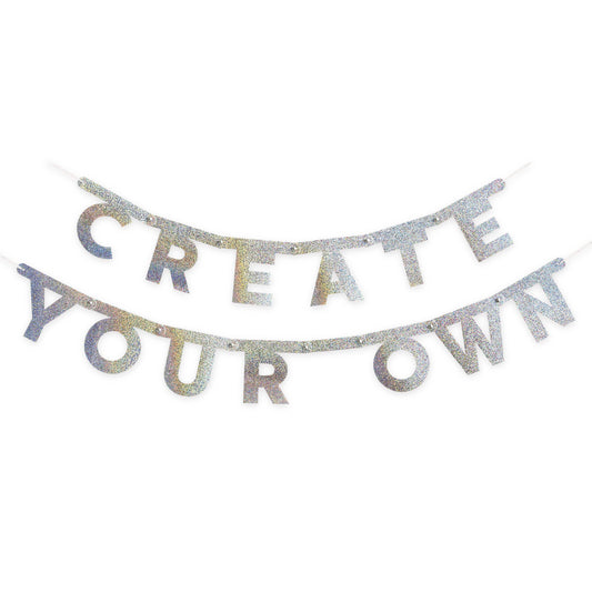 Guirnalda de letras iridiscente para personalizar