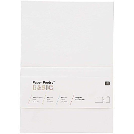 Tarjeta Plegable en Blanco A6 - Pack 10 uds.