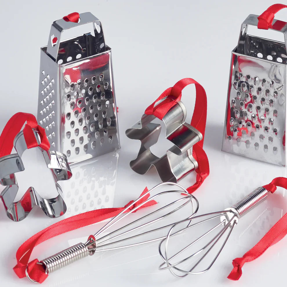 Crackers floral rojo con lazo crema- pack 6 uds.