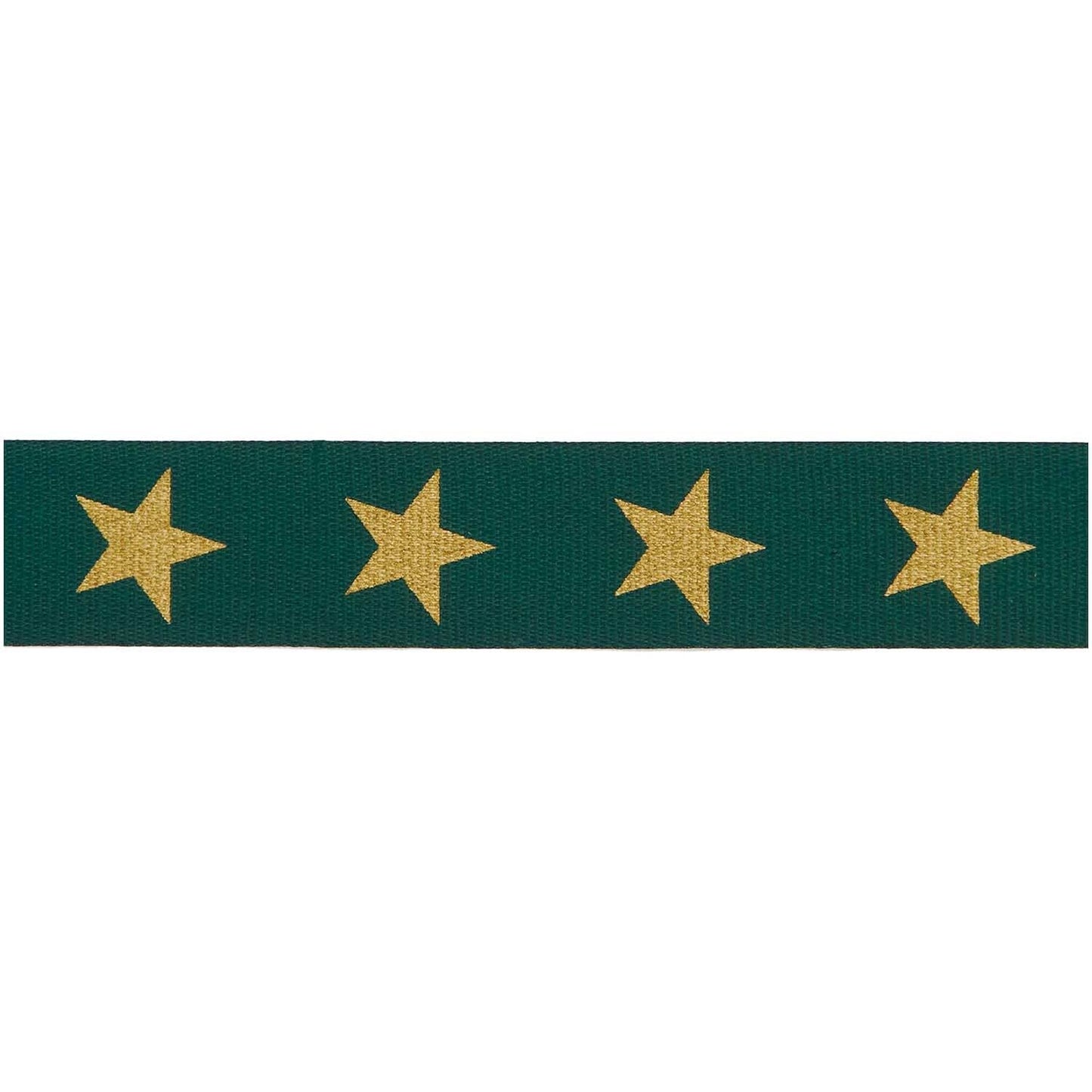Cinta de tela verde con estrellas