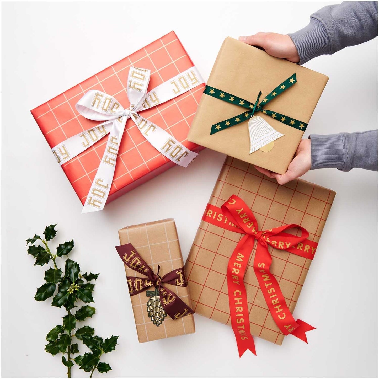 Cinta de tela roja - Merry Christmas-