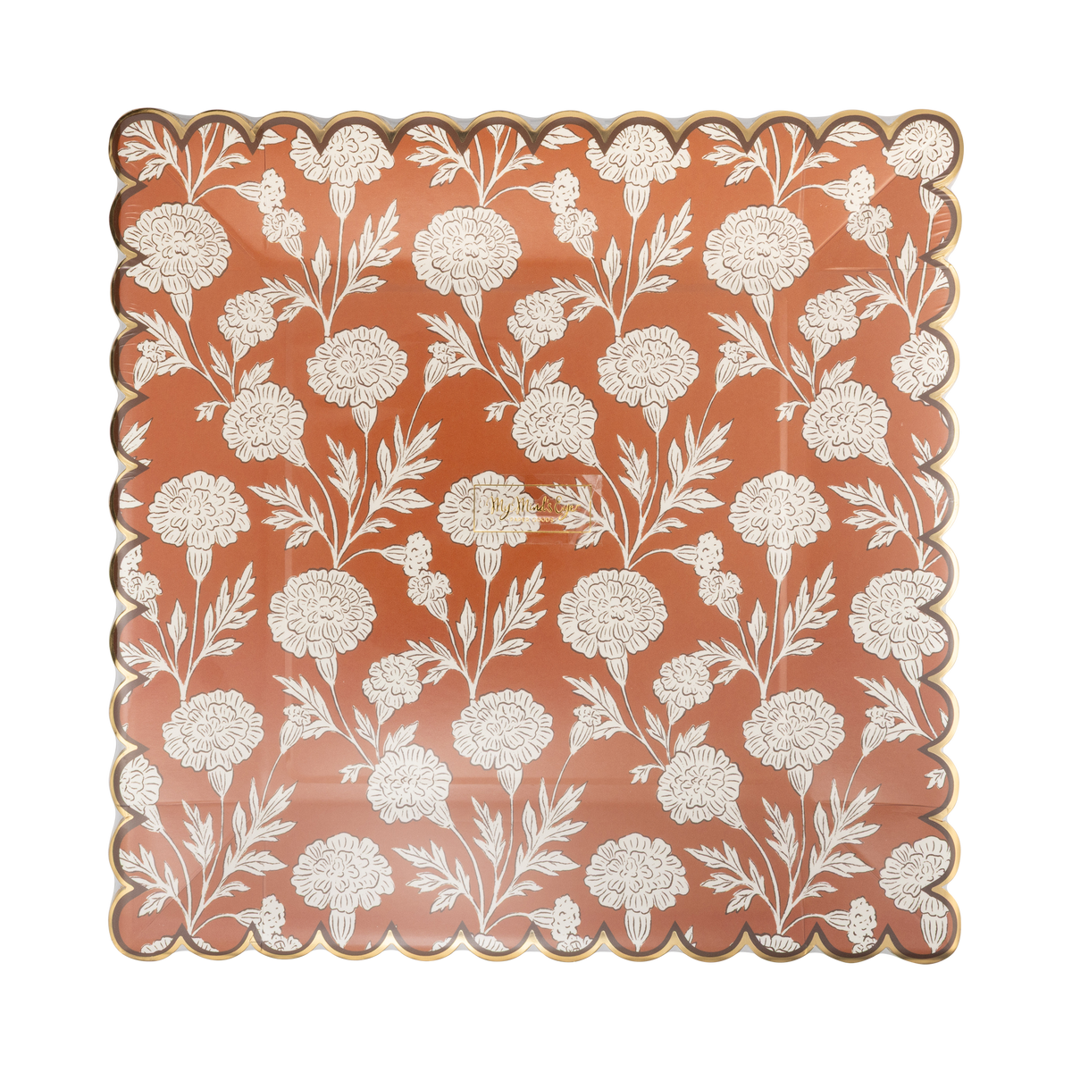 Plato grande cuadrado Flora de otoño- pack 8 uds.