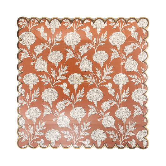 Plato grande cuadrado Flora de otoño- pack 8 uds.