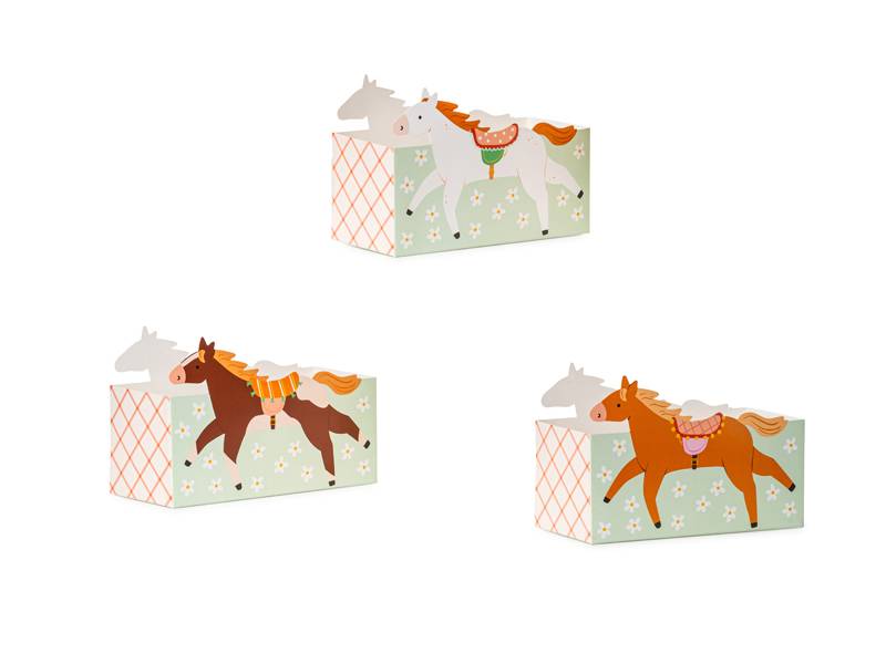 Cajita para dulces caballos - pack 3 uds.