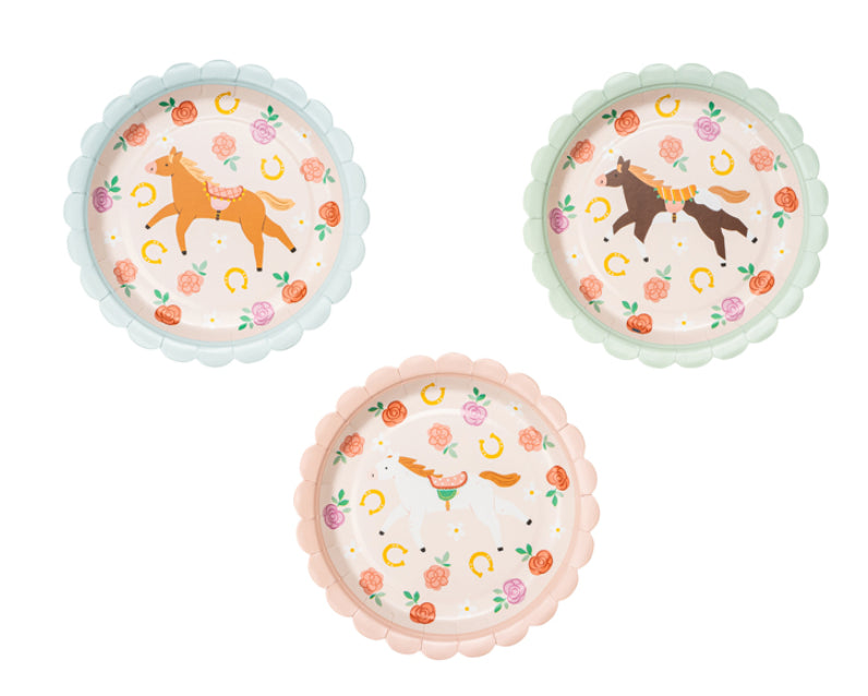 Plato caballos pequeño- pack 6 uds.