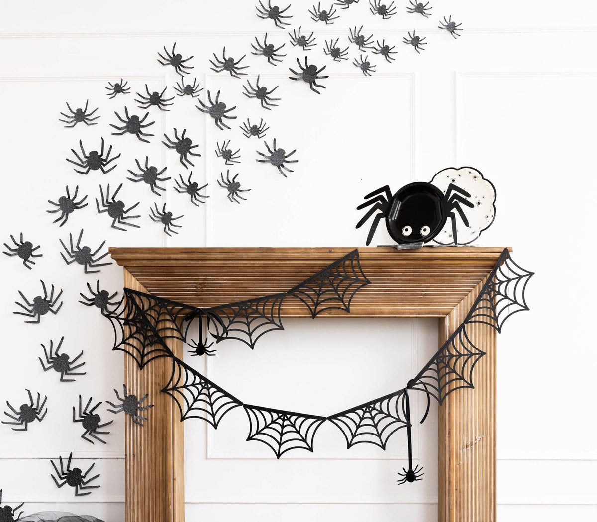 Arañas Decorativas de Pared con Purpurina