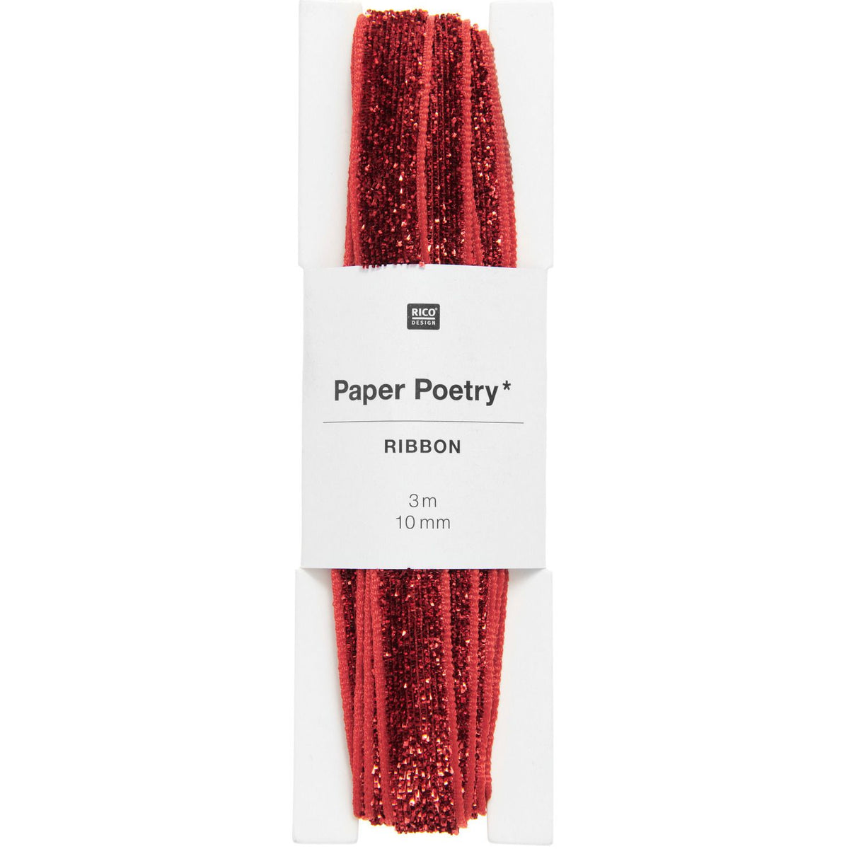 Cinta roja purpurina