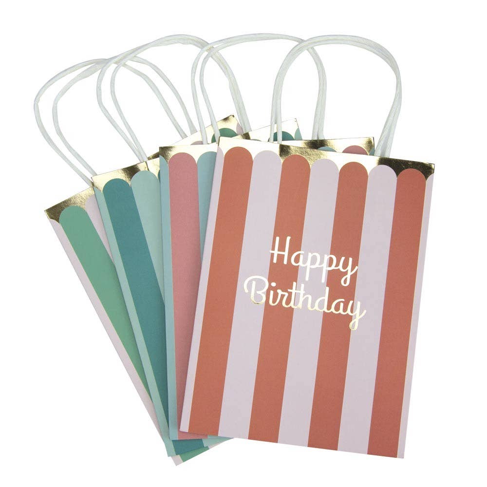 Bolsas de papel rayas- pack 4 uds.