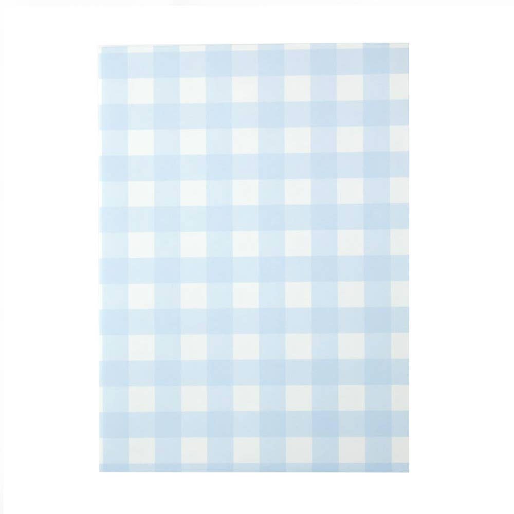 Bolsas de papel a cuadros vichy azules- pack 8 uds.