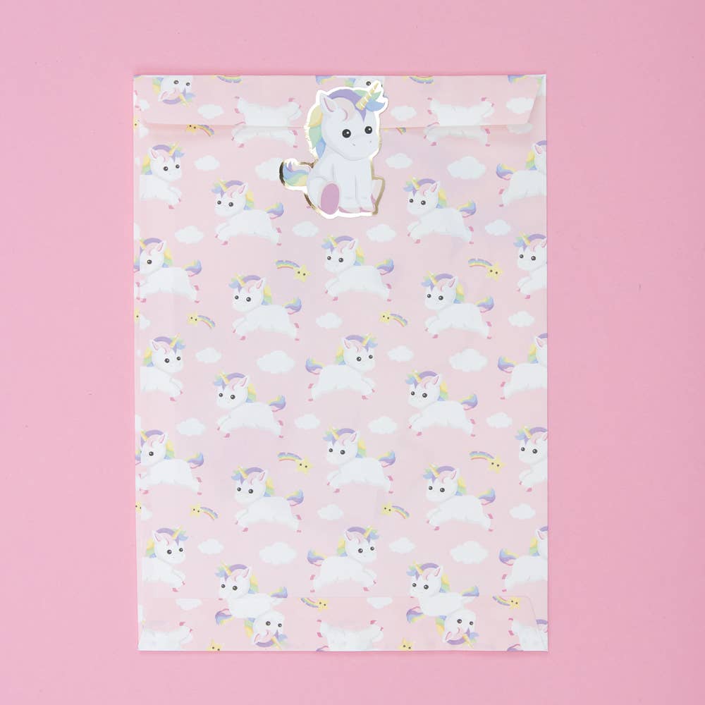 Bolsas de papel unicornios- pack 8 uds.