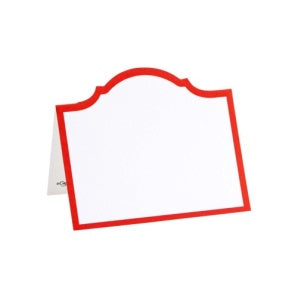 Tarjetas Marcapuestos con borde rojo- pack 10 uds.