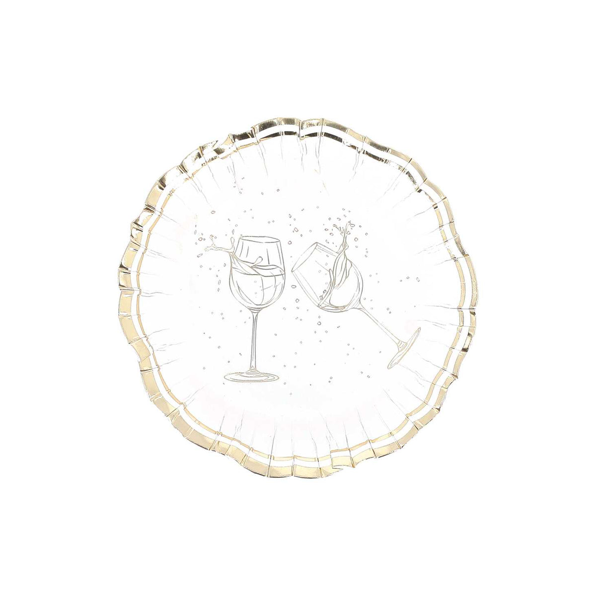 Plato pequeño dibujo copas- pack 8 uds.