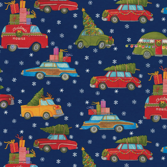 Rollo papel de regalo coches navidad