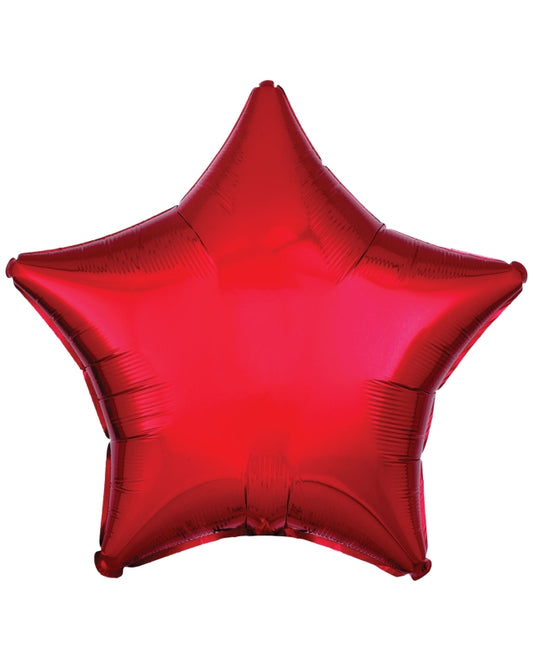 Globo foil estrella rojo metalizado