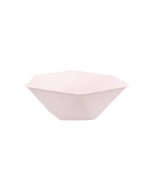 Bowl rosa desechable hexagonal – Pack 6 uds.