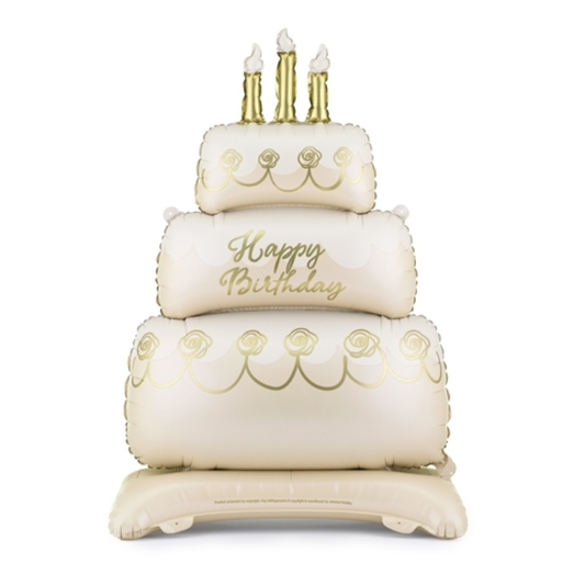 Globo foil tarta para inflar con aire