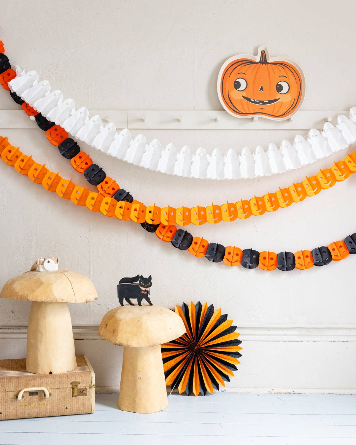 Guirnalda de papel de Halloween- pack 3 uds.