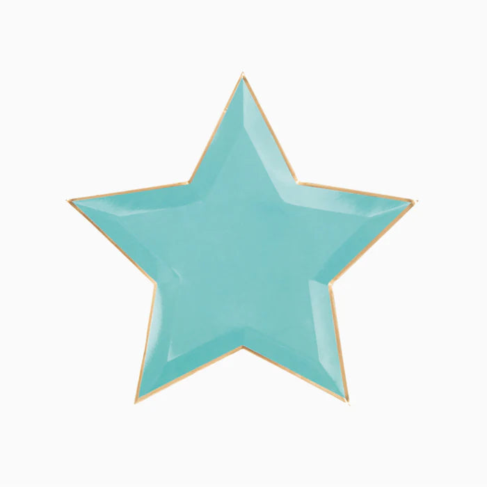 Plato estrella verde con borde dorado- pack 6 uds. (Copy)