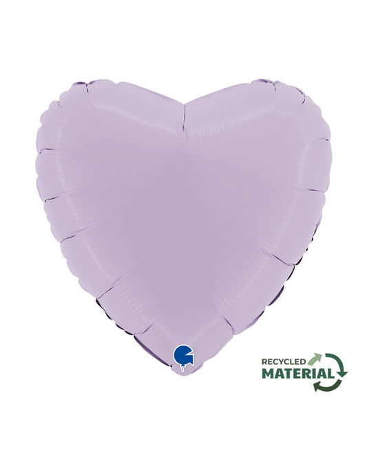 Globo foil corazón pequeño lila mate