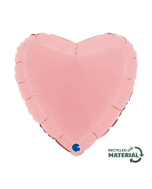 Globo foil corazón pequeño rosa mate