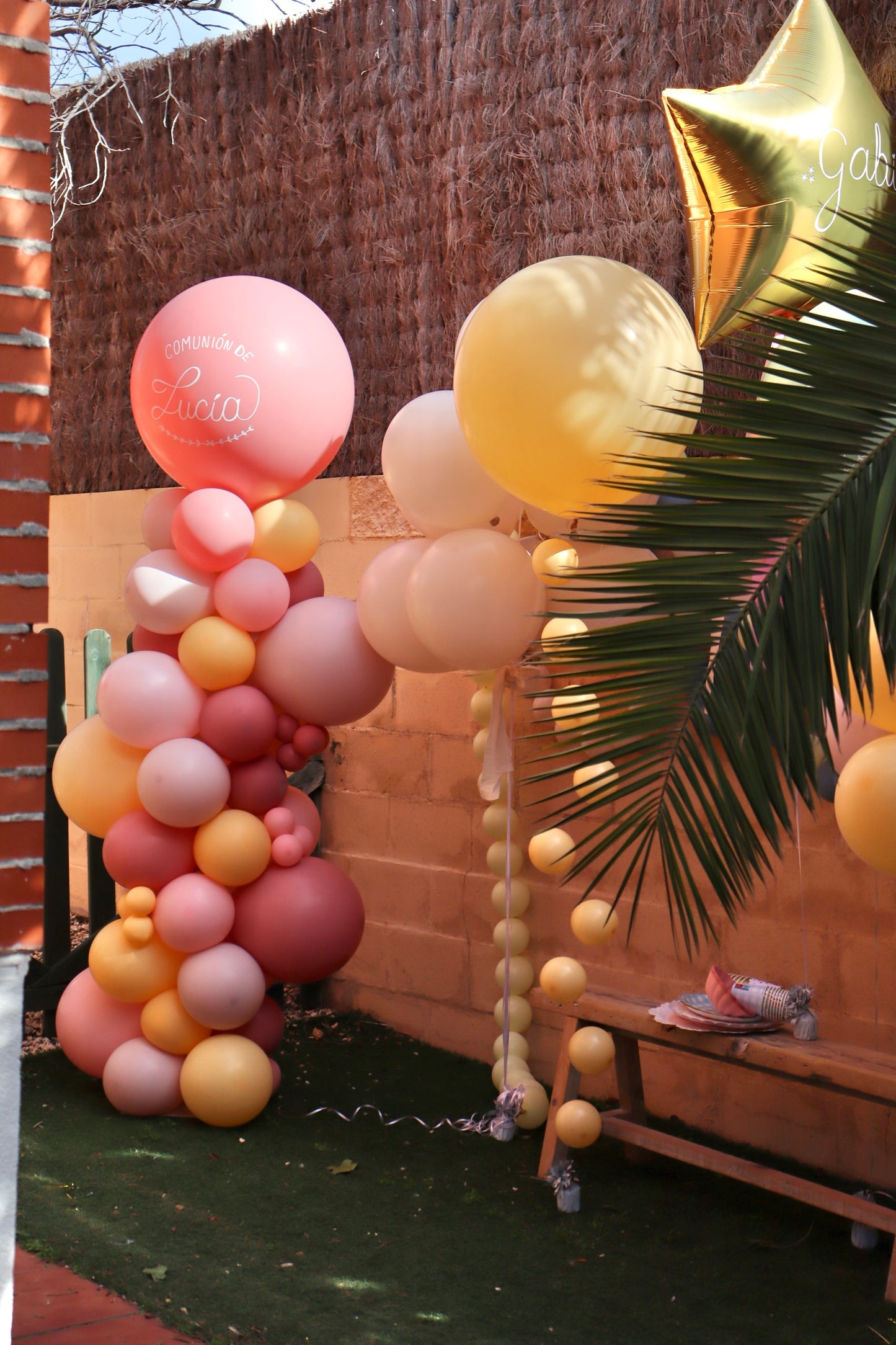 Columna Orgánica de Globos Personalizada