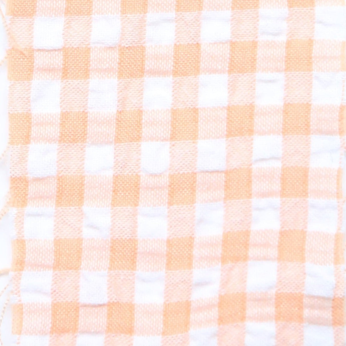 Lazo de tela vichy naranja