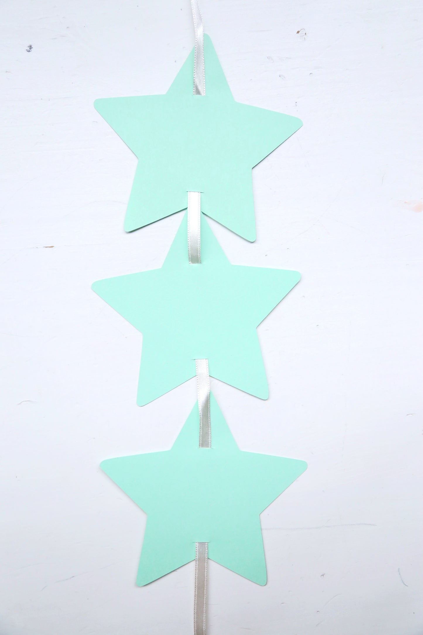 Cinta de globos artesanal estrellas verde menta XL