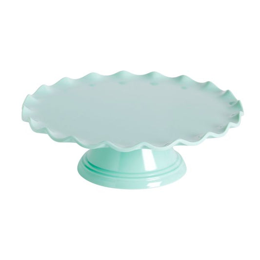 Pie de Tarta verde menta ondulado