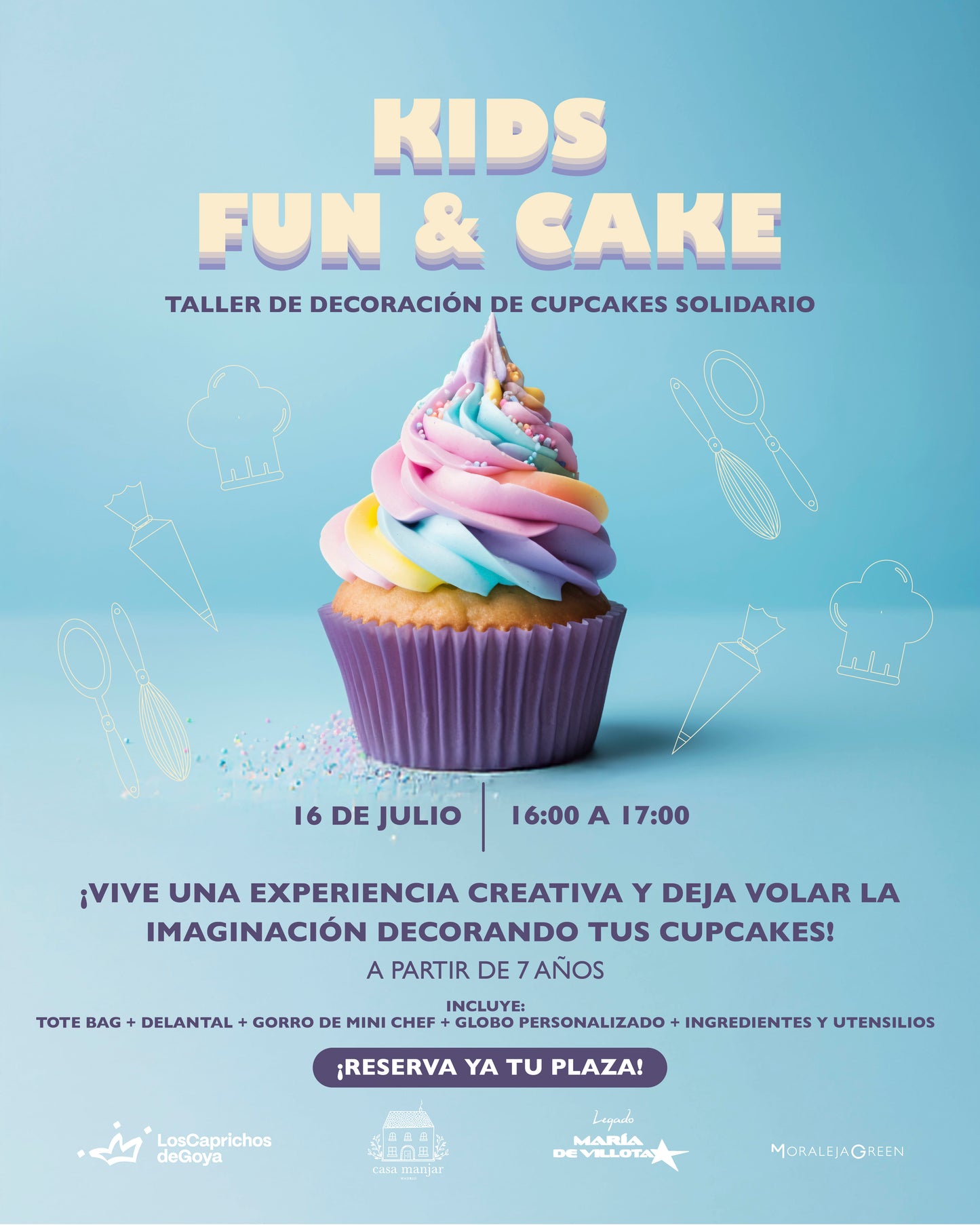 Entrada taller decoración infantil cupcakes