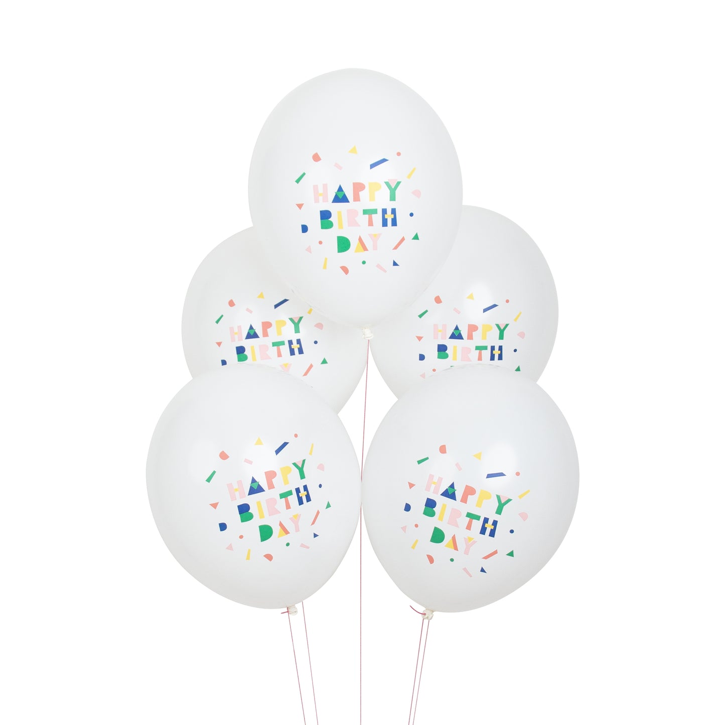 Globos de látex -Happy Birthday- pack 5 uds.