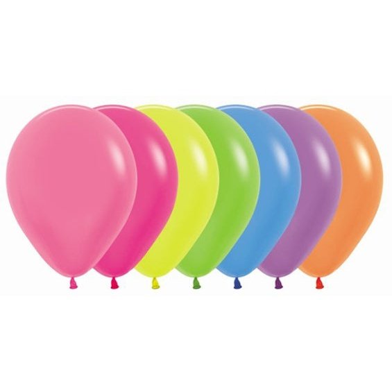 Globo de látex multicolor neón- pack 50 uds.