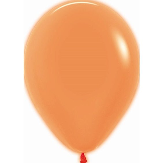 Globo de látex naranja neón- pack 12 uds.