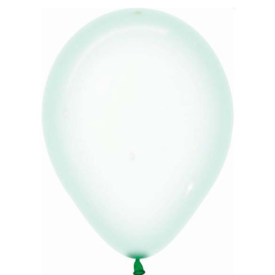 Globo de látex verde cristal- pack 12 uds.