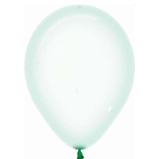 Globo de látex verde cristal- pack 12 uds.