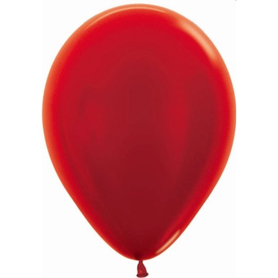 Globo de látex rojo metalizado- pack 50 uds.