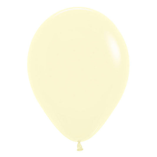 Globo de látex amarillo pastel - pack 50 uds.