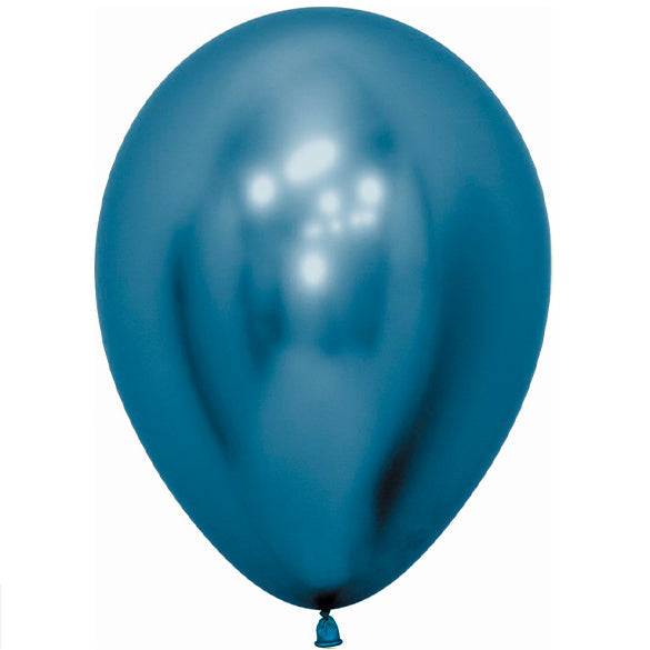 Globo de látex azul reflex - pack 12 uds.