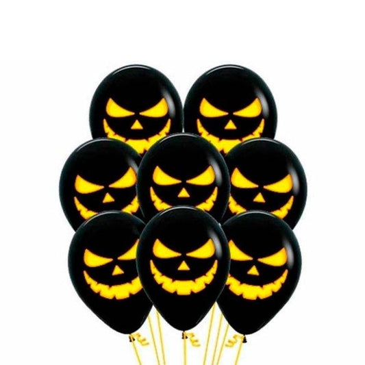 Globo de látex calabaza neón - pack 12 uds.