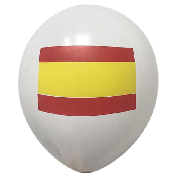 Globo de látex bandera de España - pack 12 uds.