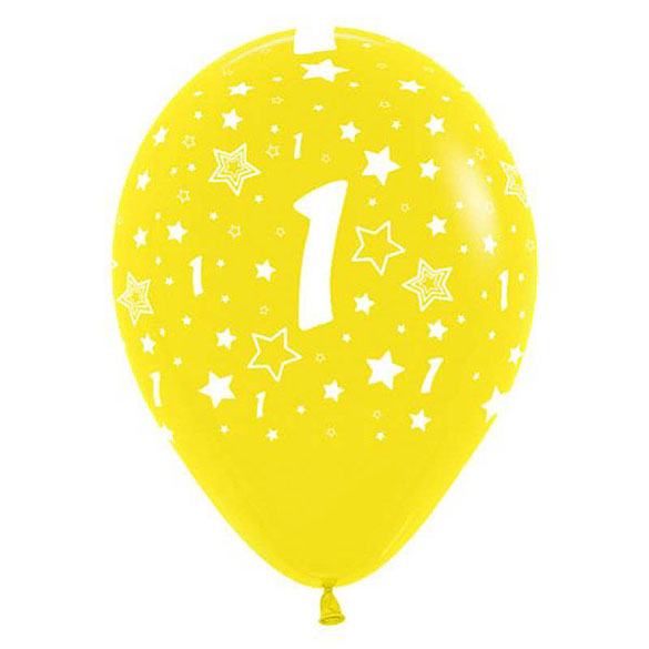 Globo de látex multicolor 1 año - pack 10 uds.