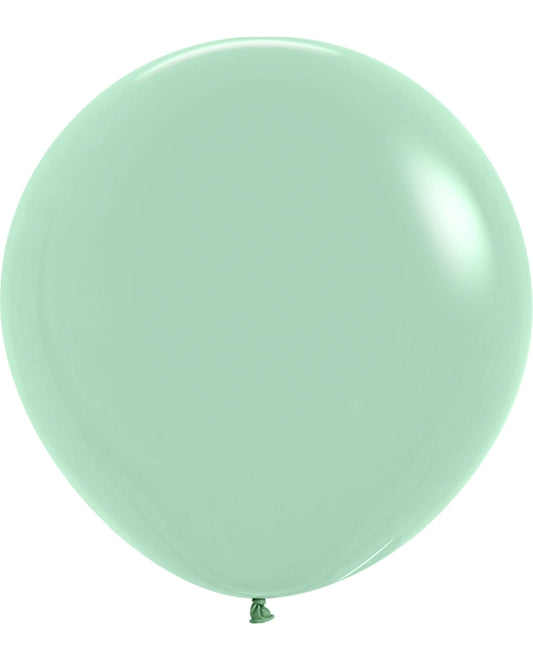 Globo látex verde menta empolvado XL