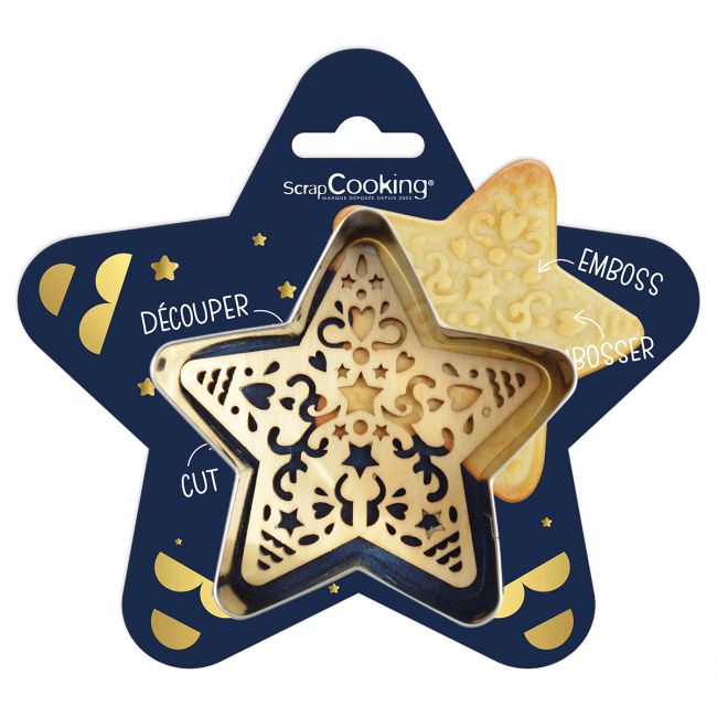 Cortador y sello de galletas forma estrella