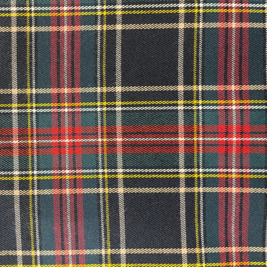 Lazo de tela tartan fondo azul