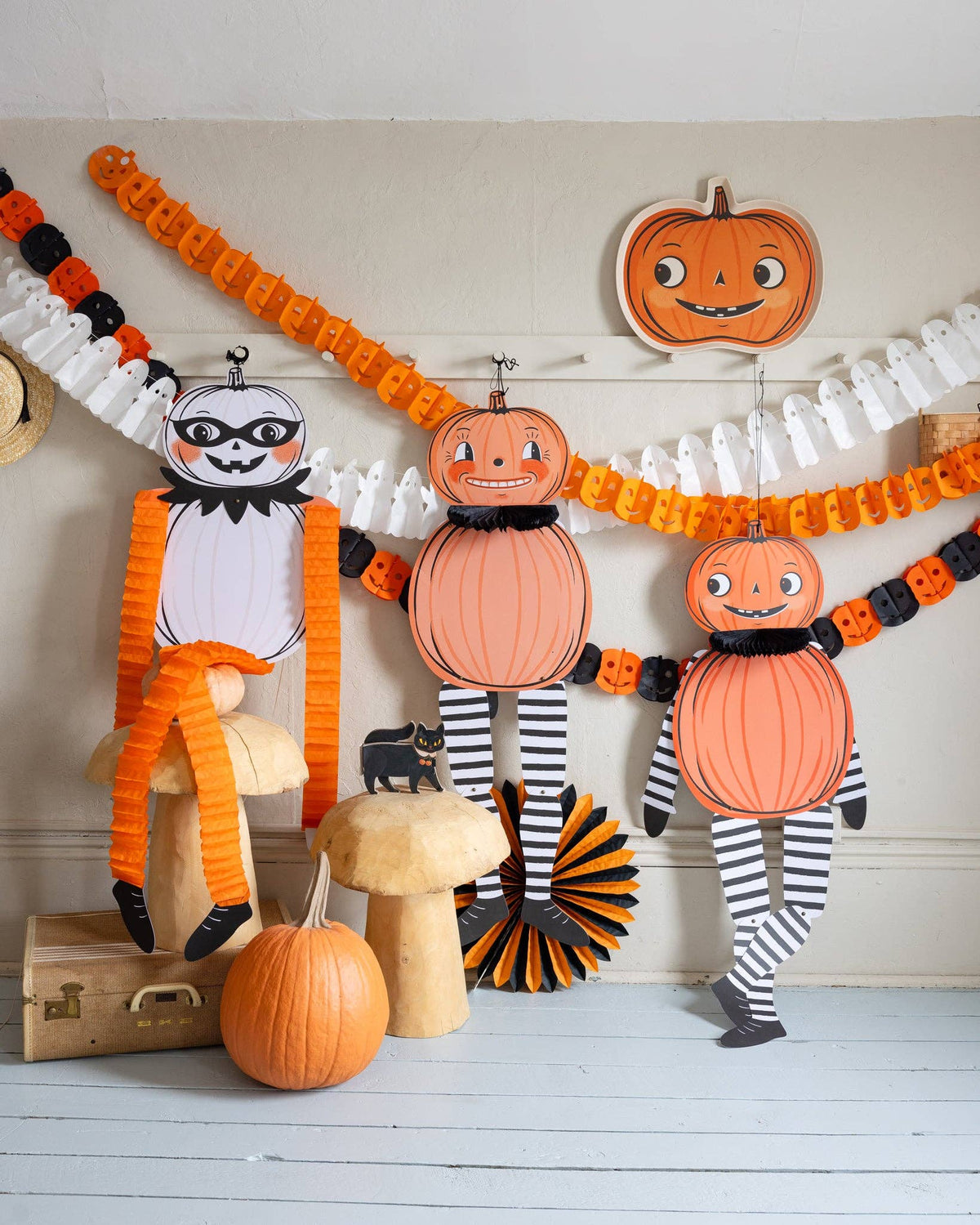 Guirnalda de papel de Halloween- pack 3 uds.