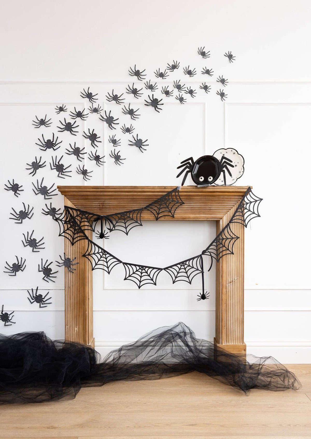 Arañas Decorativas de Pared con Purpurina
