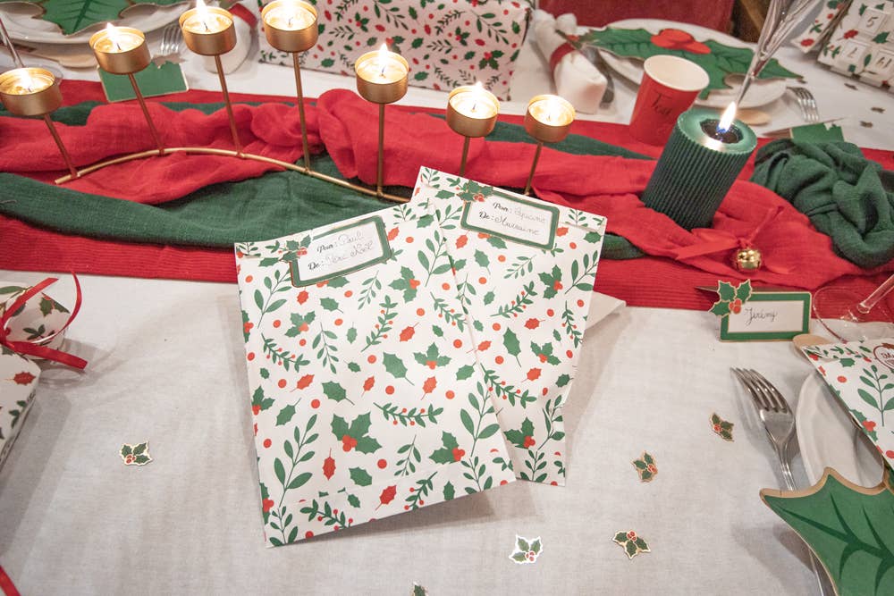 Bolsas de papel acebo- pack 8 uds
