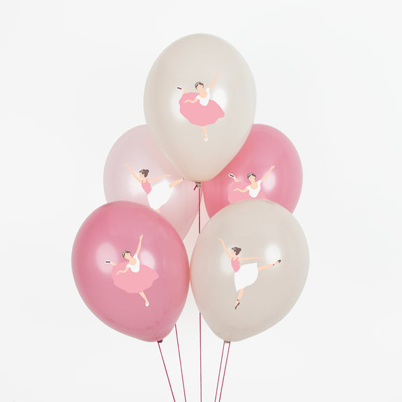 Globos de látex temática ballet- pack 5 uds.