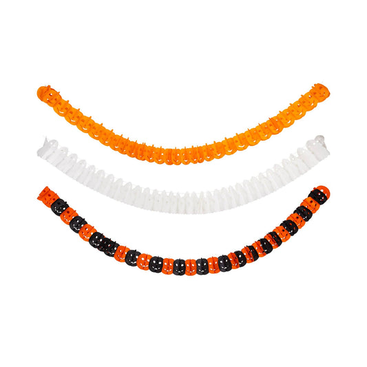 Guirnalda de papel de Halloween- pack 3 uds.