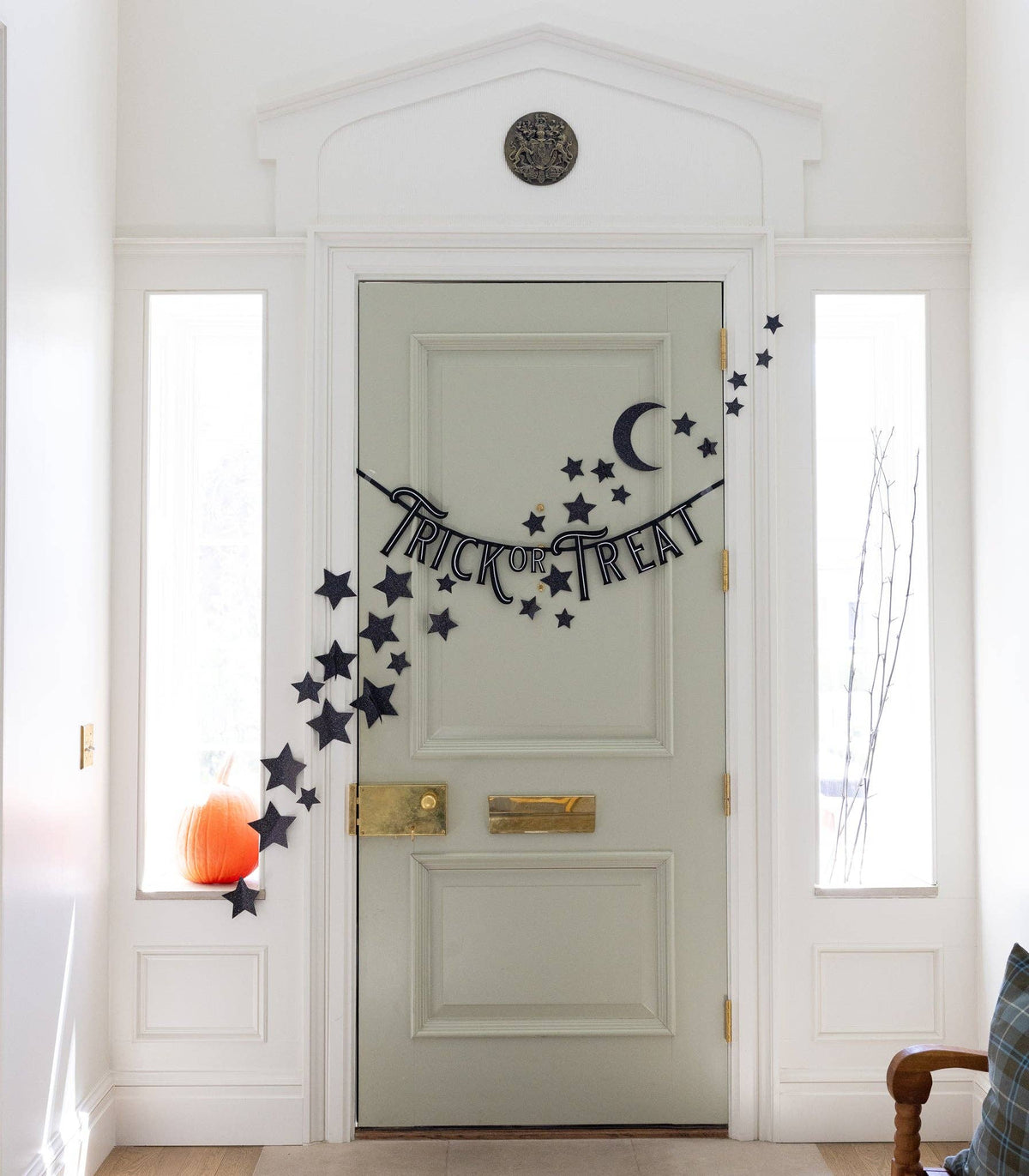 Decoración de pared con purpurina en forma de estrella y luna- pack 51 uds.