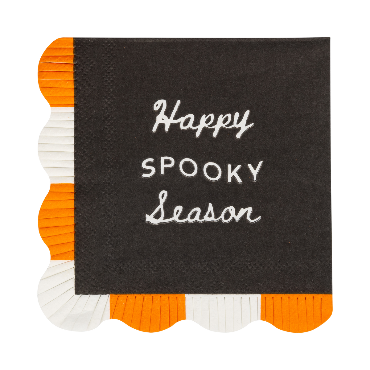 Servilleta con flecos -happy spooky season- pack 24 uds.